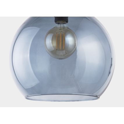 Lámpara colgante CUBUS 1xE27/60W/230V azul
