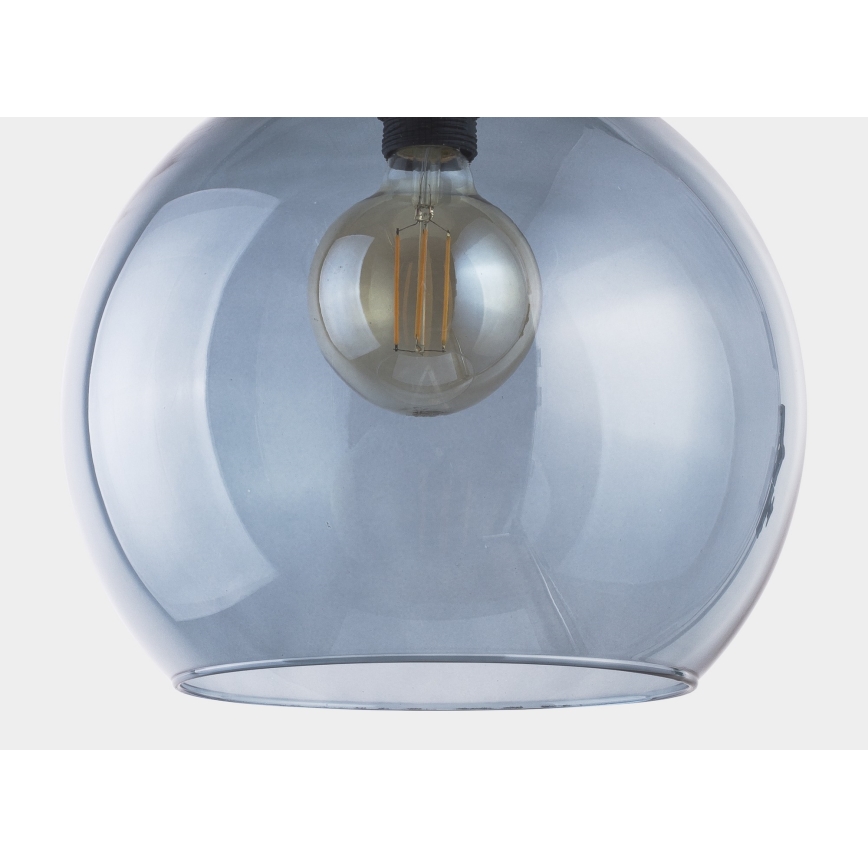 Lámpara colgante CUBUS 1xE27/60W/230V azul