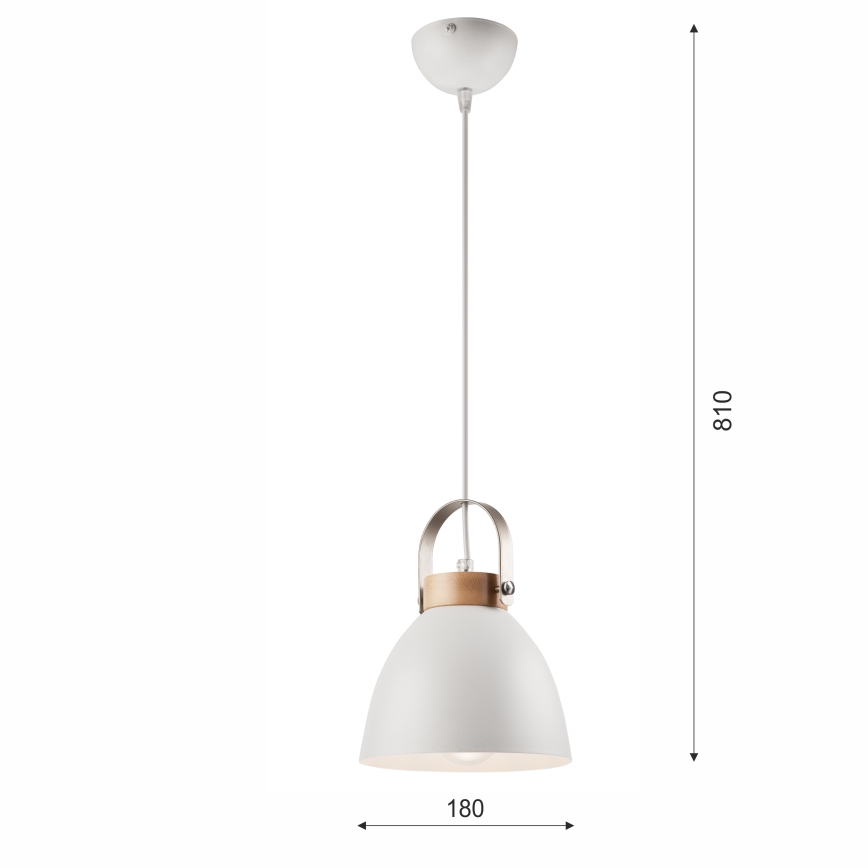 Lámpara colgante con cable DANIELLE 1xE27/60W/230V haya