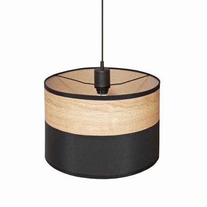 Lámpara colgante de cable ALBA 1xE27/15W/230V Ø 20 cm negro/marrón