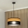 Lámpara colgante de cable ALBA 1xE27/15W/230V Ø 45 cm negro/marrón