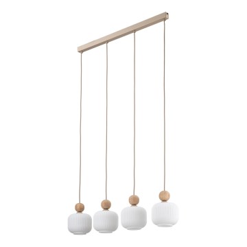 Lámpara colgante de cable BALLO 4xE14/10W/230V beige