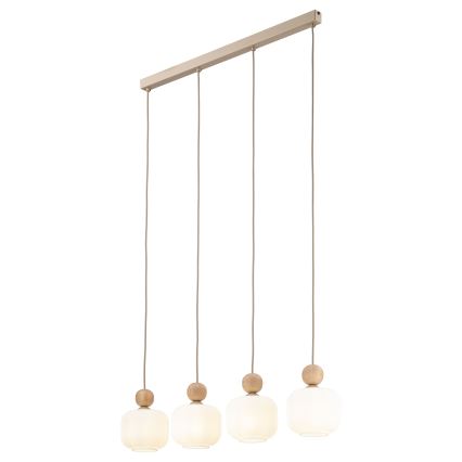 Lámpara colgante de cable BALLO 4xE14/10W/230V beige