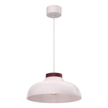 Lámpara colgante de cable BASCA 1xE27/15W/230V crema/burdeos