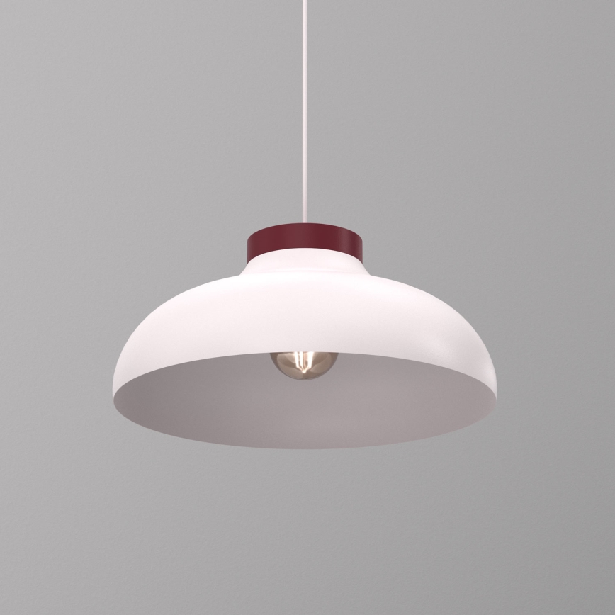 Lámpara colgante de cable BASCA 1xE27/15W/230V crema/burdeos