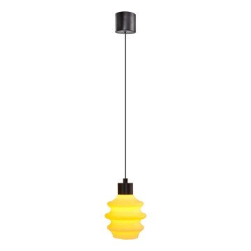 Lámpara colgante de cable CACTUS LED/3W/230V 3000K negra/amarilla