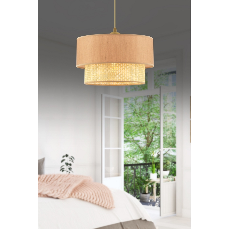 Lámpara colgante de cable ECHO 1xE27/60W/230V beige