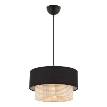 Lámpara colgante de cable ECHO 1xE27/60W/230V negra/crema