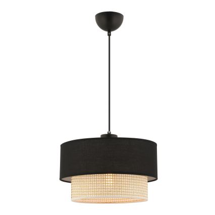 Lámpara colgante de cable ECHO 1xE27/60W/230V negra/crema