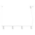 Lámpara colgante de cable KARBON 4xGU10/10W/230V blanca
