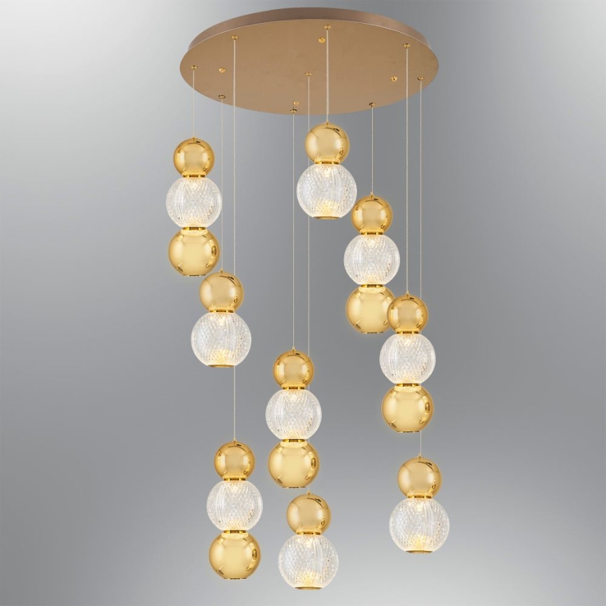 Lámpara colgante de cable LED CREMONA LED/51W/230V 3000K dorada