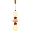 Lámpara colgante de cable LED FLORES LED/15W/230V dorada/naranja/marrón