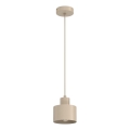 Lámpara colgante de cable PARKLA 1xE27/15W/230V beige