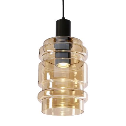 Lámpara colgante de cable RADON 1xE27/40W/230V beige ahumado