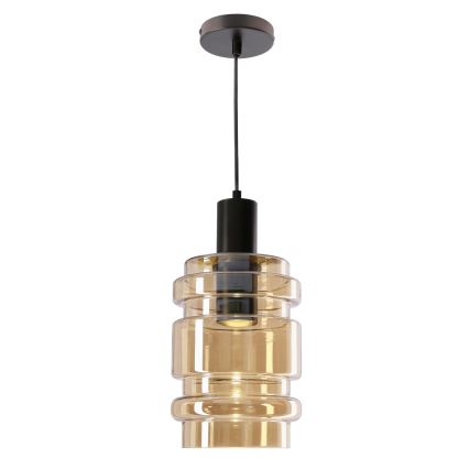Lámpara colgante de cable RADON 1xE27/40W/230V beige ahumado