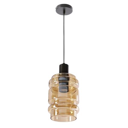 Lámpara colgante de cable RADON 1xE27/40W/230V beige ahumado