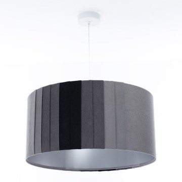 Lámpara colgante de cable STRIPES 1xE27/60W/230V, diámetro 40 cm, gris
