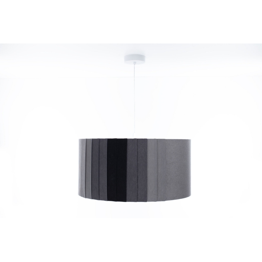 Lámpara colgante de cable STRIPES 1xE27/60W/230V, diámetro 40 cm, gris