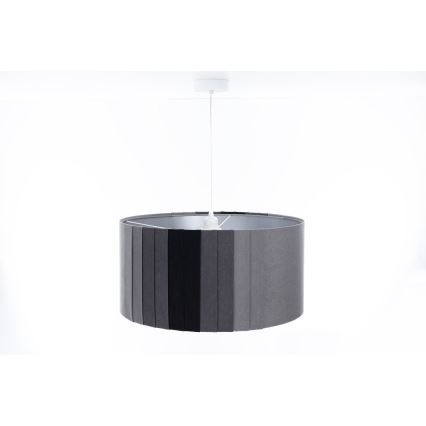 Lámpara colgante de cable STRIPES 1xE27/60W/230V, diámetro 40 cm, gris