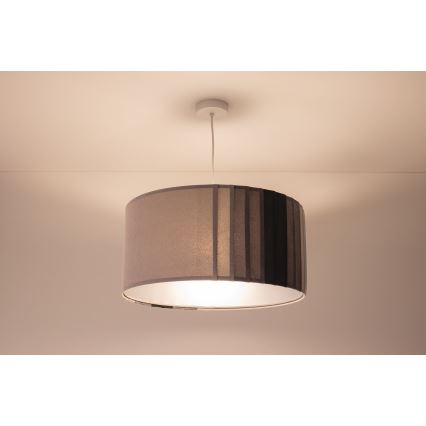 Lámpara colgante de cable STRIPES 1xE27/60W/230V, Ø 60 cm, gris