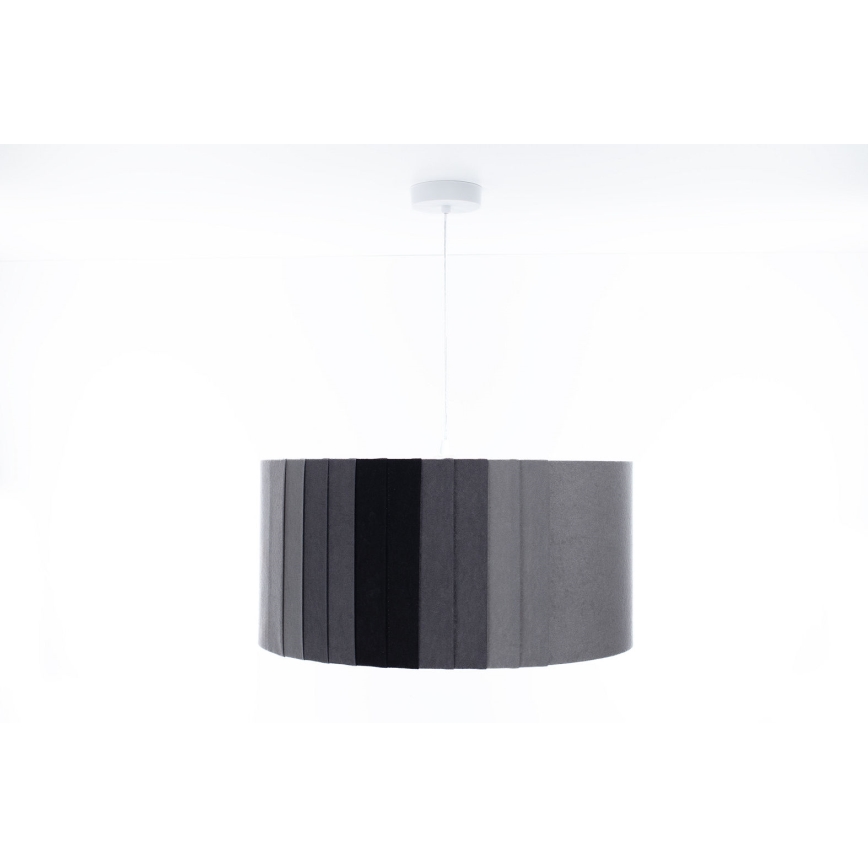 Lámpara colgante de cable STRIPES 1xE27/60W/230V, Ø 60 cm, gris