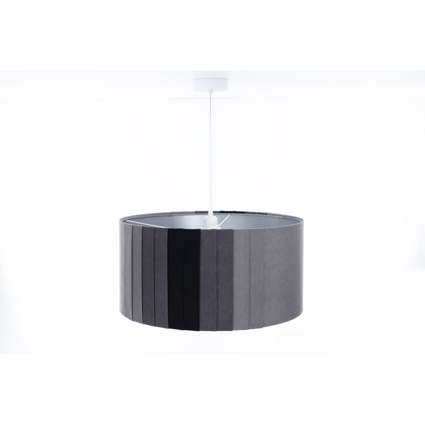 Lámpara colgante de cable STRIPES 1xE27/60W/230V, Ø 60 cm, gris