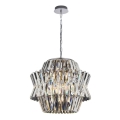Lámpara colgante de cristal CROWN 12xE14/40W/230V cromo brillante