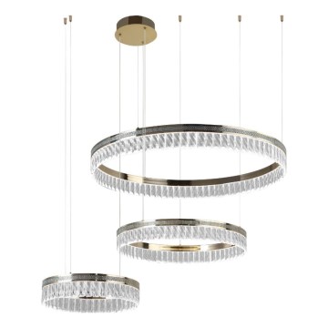 Lámpara colgante de cristal LED regulable con cable THALIA LED/120W/230V 3000-6000K + mando a distancia