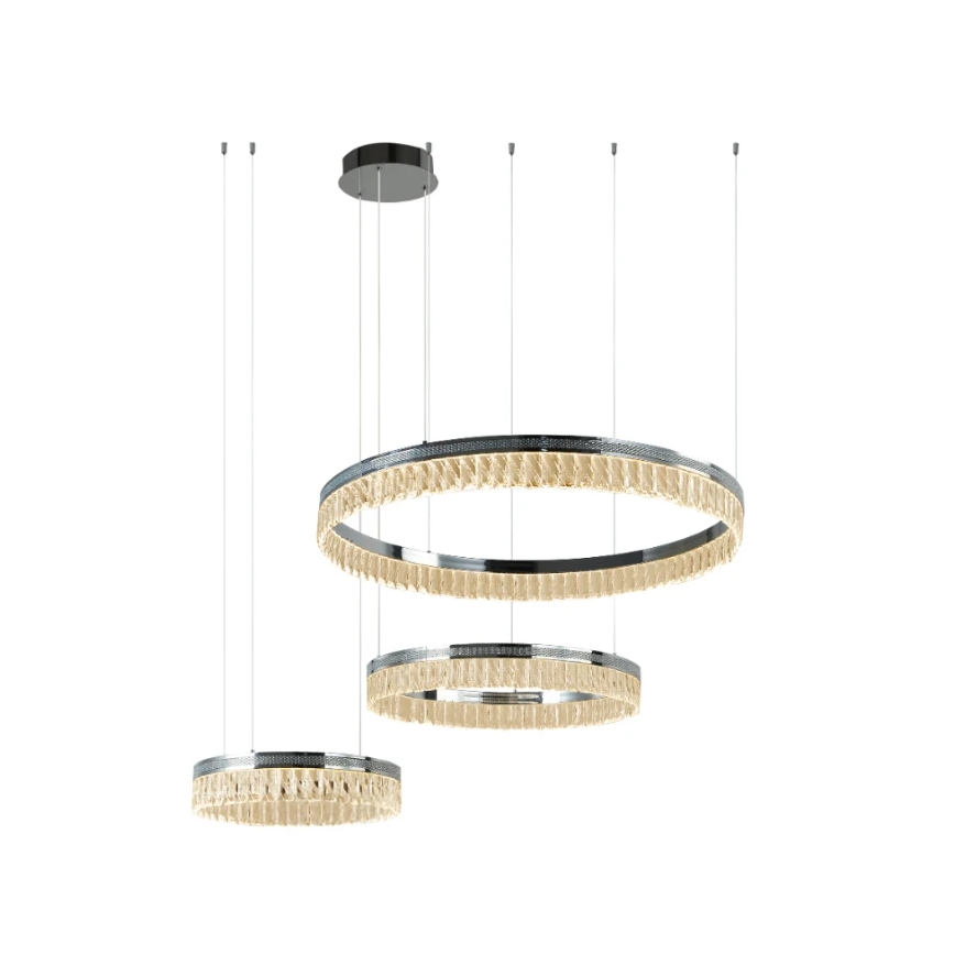Lámpara colgante regulable de cristal en cable THALIA LED/120W/230V 3000-6000K + mando a distancia