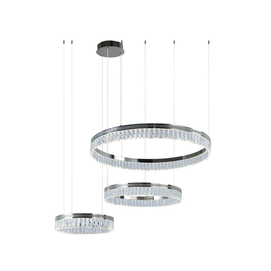 Lámpara colgante regulable de cristal en cable THALIA LED/120W/230V 3000-6000K + mando a distancia