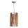 Lámpara colgante de madera con cable 1xE27/60W/230V Ø 38 cm madera maciza/fresno/madera de hevea