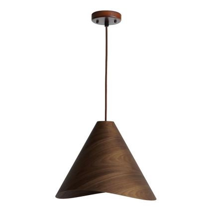 Lámpara colgante de madera con cable 1xE27/60W/230V Ø 45 cm madera maciza/nogal/madera de caucho