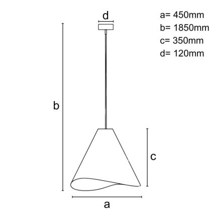 Lámpara colgante de madera con cable 1xE27/60W/230V Ø 45 cm madera maciza/nogal/madera de caucho