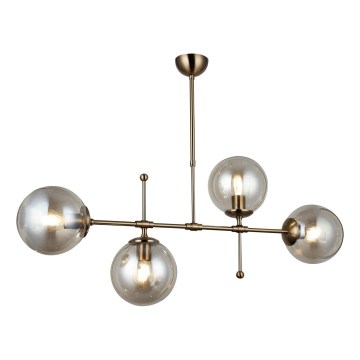 Lámpara colgante de varilla POLINO 4xE27/40W/230V, acabado bronce
