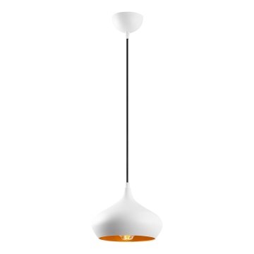 Lámpara colgante DODO suspendida por cable 1xE27/40W/230V, blanca