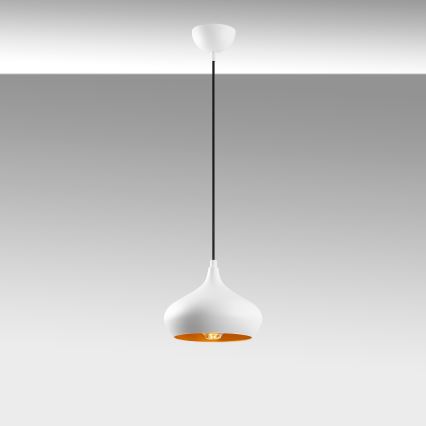 Lámpara colgante DODO suspendida por cable 1xE27/40W/230V, blanca