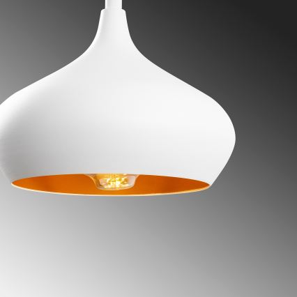Lámpara colgante DODO suspendida por cable 1xE27/40W/230V, blanca