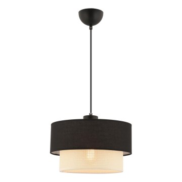 Lámpara colgante ECHO con cable 1xE27/60W/230V negro/crema