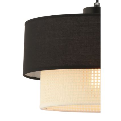Lámpara colgante ECHO con cable 1xE27/60W/230V negro/crema