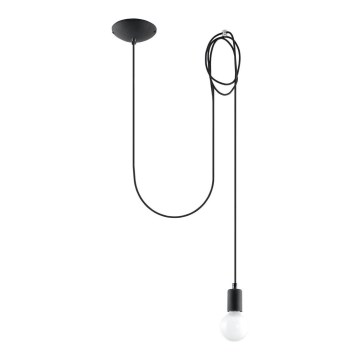 Lámpara colgante EDISON 1 1xE27/60W/230V araña negro