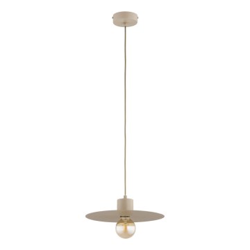 Lámpara colgante EMELI con cable 1xE27/15W/230V beige