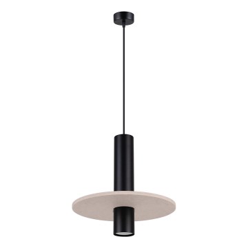 Lámpara colgante en cable PELTA 1xGU10/10W/230V negra/crema