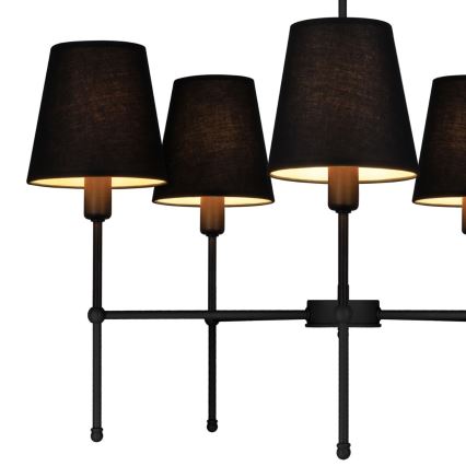 Lámpara colgante en varilla MADELA 5xE14/40W/230V negra
