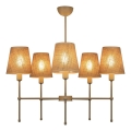 Lámpara colgante en varilla MADELA 5xE14/40W/230V yute/beige