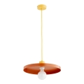 Lámpara colgante ETERI con cable 1xE27/15W/230V cobre/amarillo