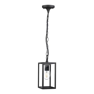Lámpara colgante exterior MALMO 1xE27/15W/230V negro IP44