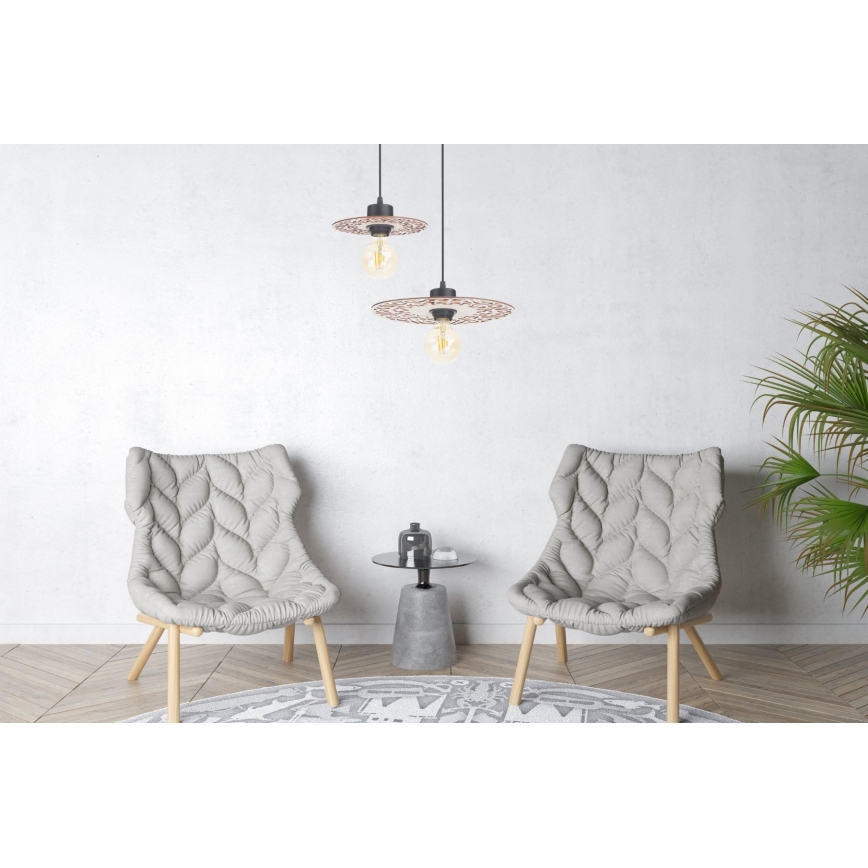 Lámpara colgante FALCO 1xE27/60W/230V diá. 20 cm beige