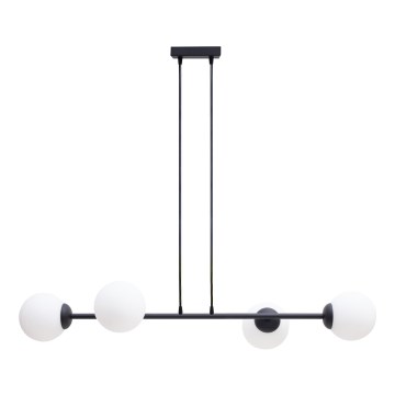 Lámpara colgante FIRA 4xE27/60W/230V negro