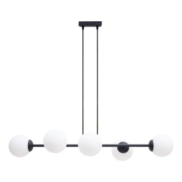 Lámpara colgante FIRA 5xE27/60W/230V negro
