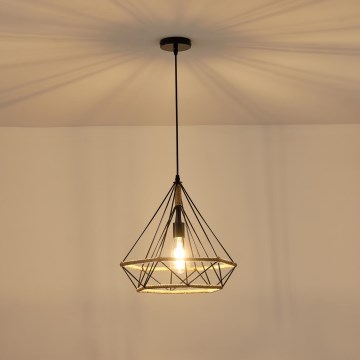 Lámpara colgante FLARE 1xE27/15W/230V diá. 38 cm beige